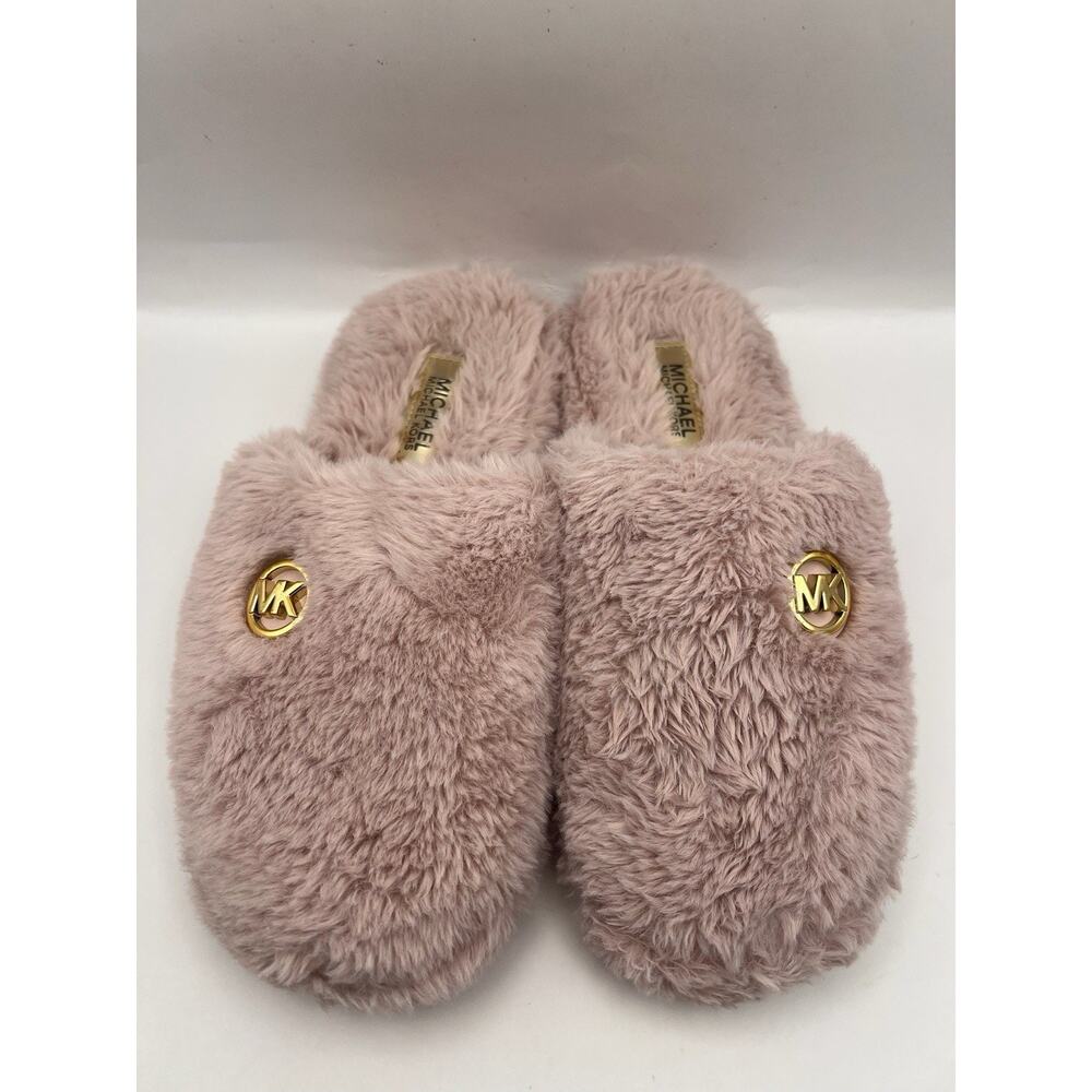 Michael Kors Alexis Faux Fur Pink Slippers Women Size 8 - Picture 6 of 9